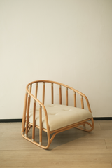 Louis Rattan White Armchair For Kids