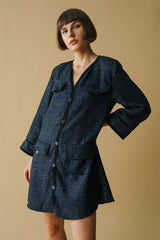 Coco Tweed Dress Black Multi