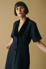 Lily Velvet Dress Black