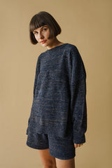 Malachi Sparkly Sweater Navy