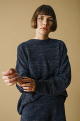 Malachi Sparkly Sweater Navy