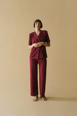 Maya Blazer Maroon