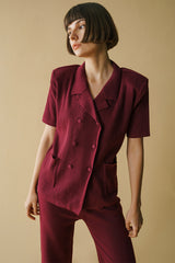 Maya Blazer Maroon