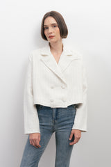 Ross Tweed Blazer White