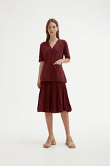 Marilou Top Maroon