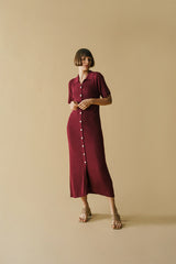 Zuru Dress Maroon
