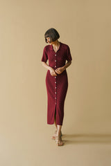 Zuru Dress Maroon