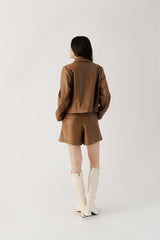 Pareo Leather Jacket Brown