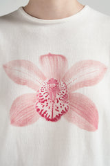 Orchid Knit Tee | White