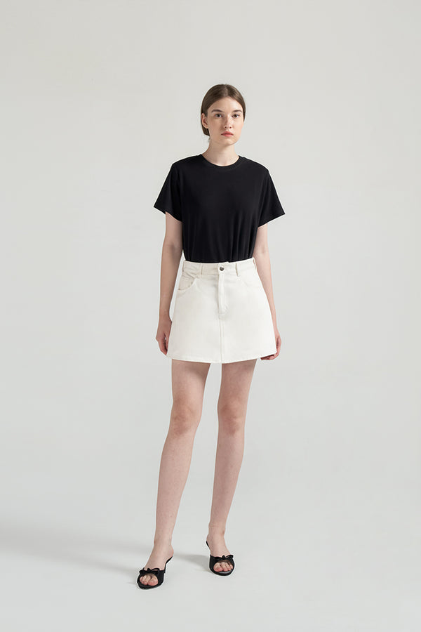 Sophie Skort | Denim White