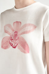 Orchid Knit Tee | White