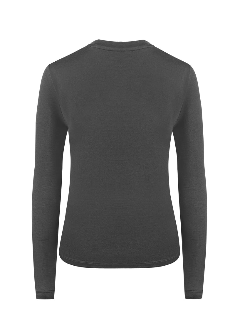 RACHEL | Slim Fit Scoop Neck in Dark Grey