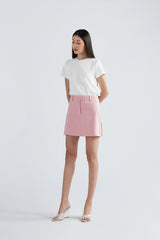 Alba Linen Skirt | Pink