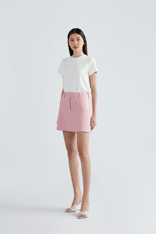 Alba Linen Skirt | Pink