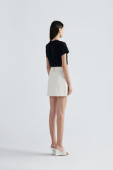 Alba Linen Skirt | White