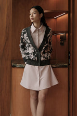 Ariel Cardigan | Dark Grey - Pink