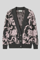 Ariel Cardigan | Dark Grey - Pink
