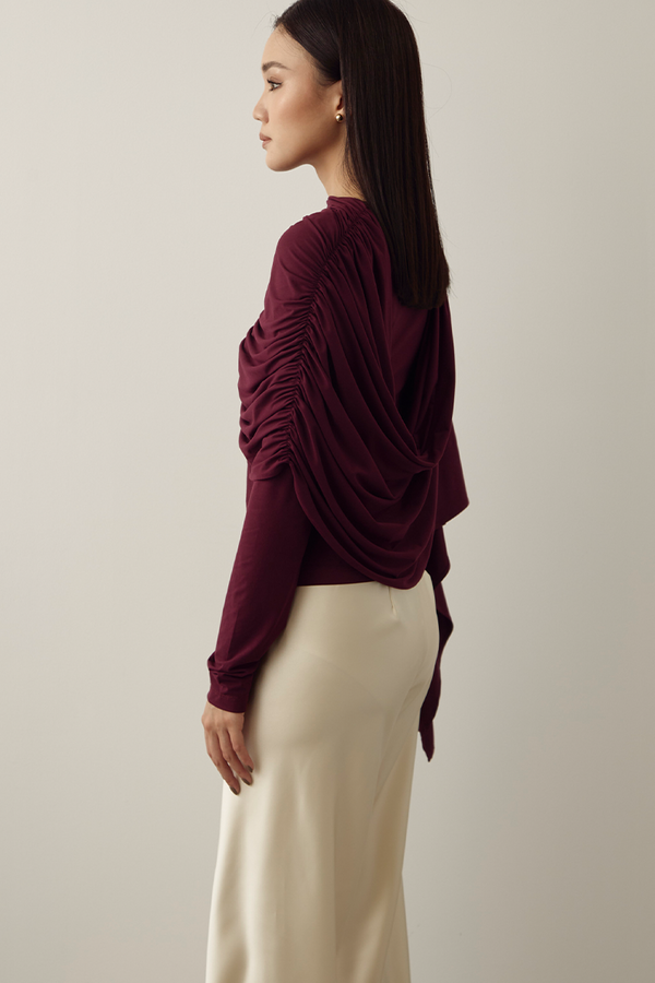MMEHUILLET FOR DUMA - Anae Top | Burgundy