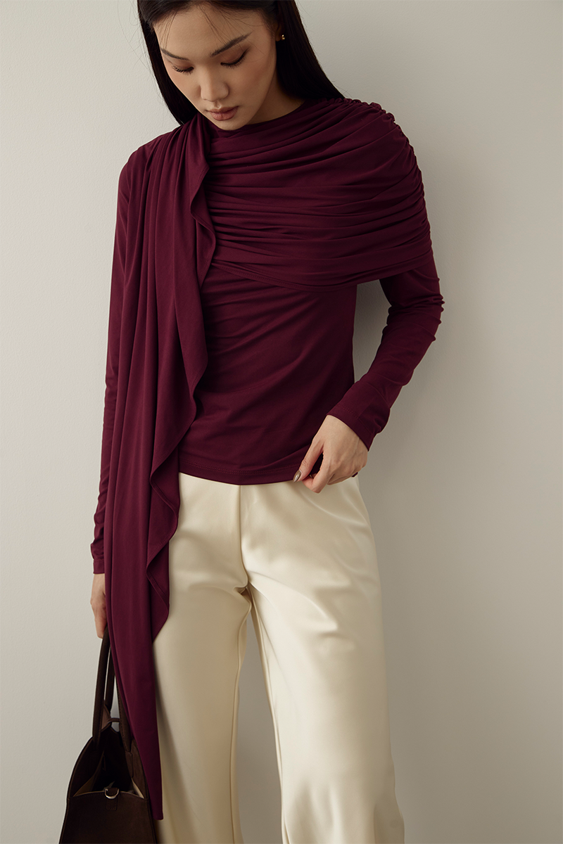 MMEHUILLET FOR DUMA - Anae Top | Burgundy