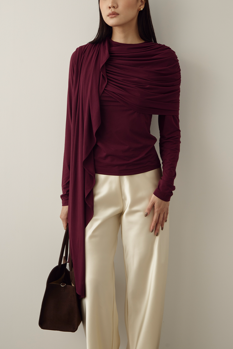 MMEHUILLET FOR DUMA - Anae Top | Burgundy