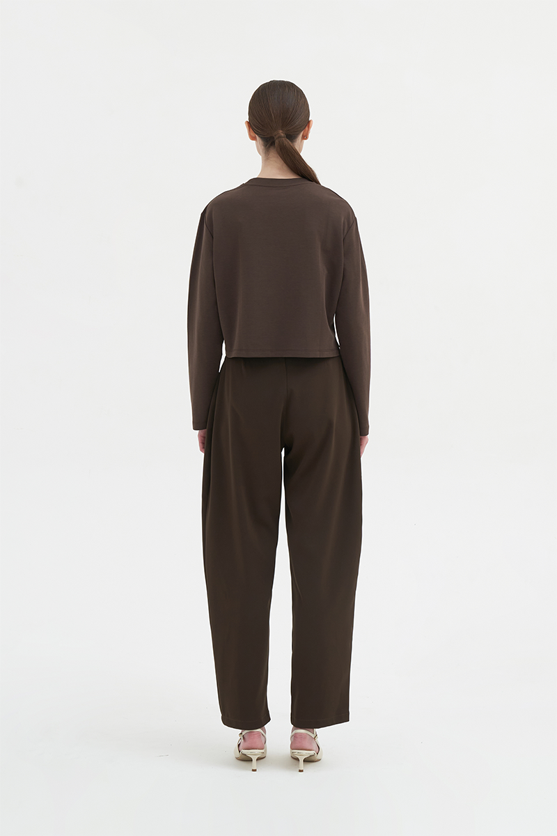 Jaon Long-sleeve Tee | Dark Brown