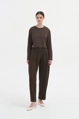 Jaon Long-sleeve Tee | Dark Brown