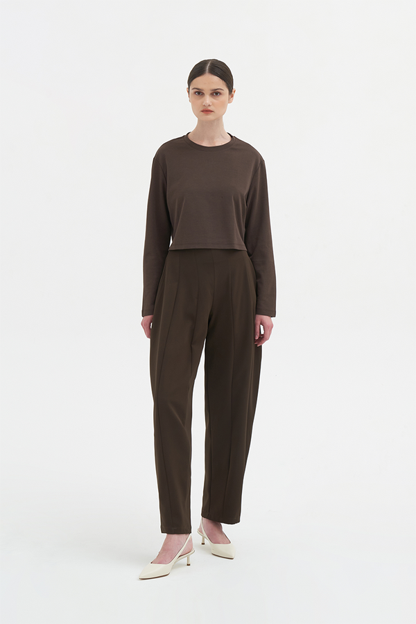 Jaon Long-sleeve Tee | Dark Brown