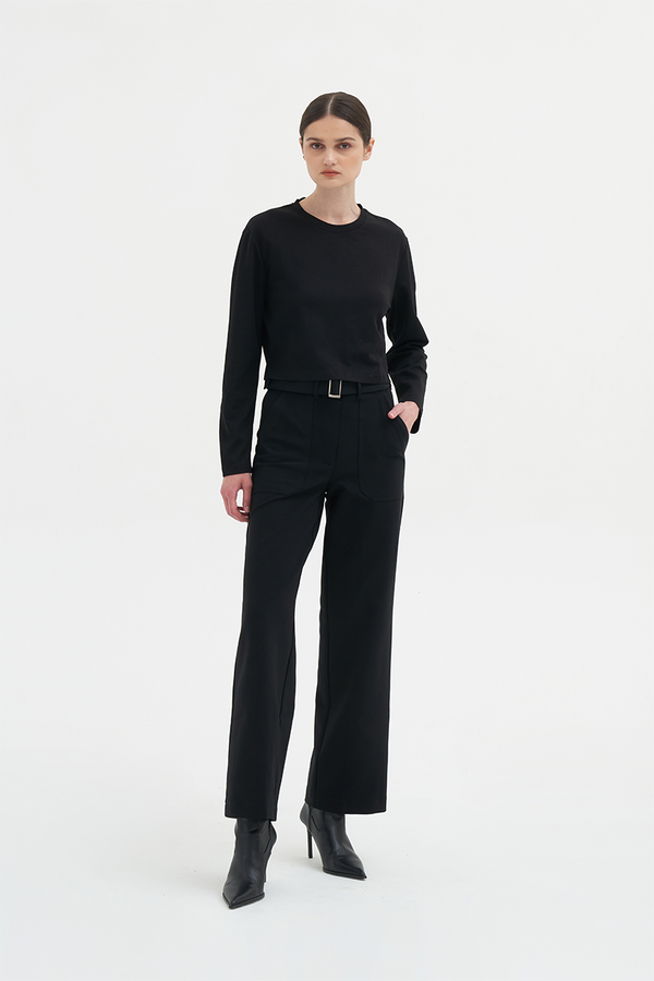 Jaon Long-sleeve Tee | Black