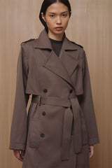Bagate Coat | Dark Taupe