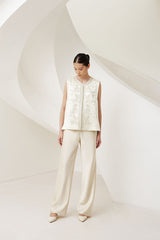 Baraka Beaded Vest | Cream