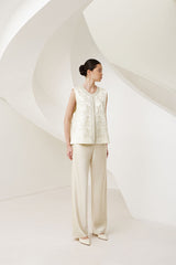 Baraka Beaded Vest | Cream