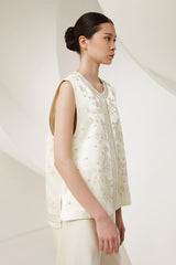 Baraka Beaded Vest | Cream