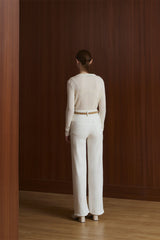 Carly Denim Pants | White Grain