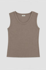 Casey Tank - Crew Neck | Beige