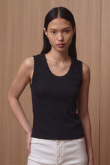Casey Tank - Crew Neck | Black