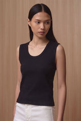 Casey Tank - Crew Neck | Black