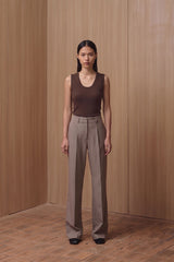 Casey Tank - Crew Neck | Brown
