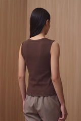 Casey Tank - Crew Neck | Brown