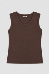 Casey Tank - Crew Neck | Brown