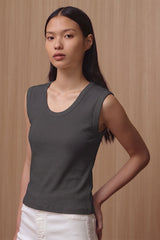 Casey Tank - Crew Neck | Dark Grey