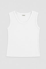 Casey Tank - Crew Neck | White