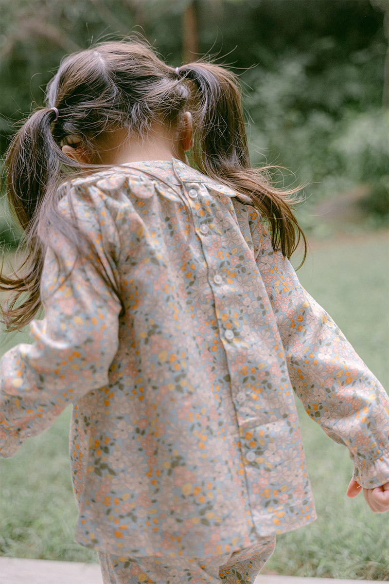 Daffodil Girl Pajamas Blue