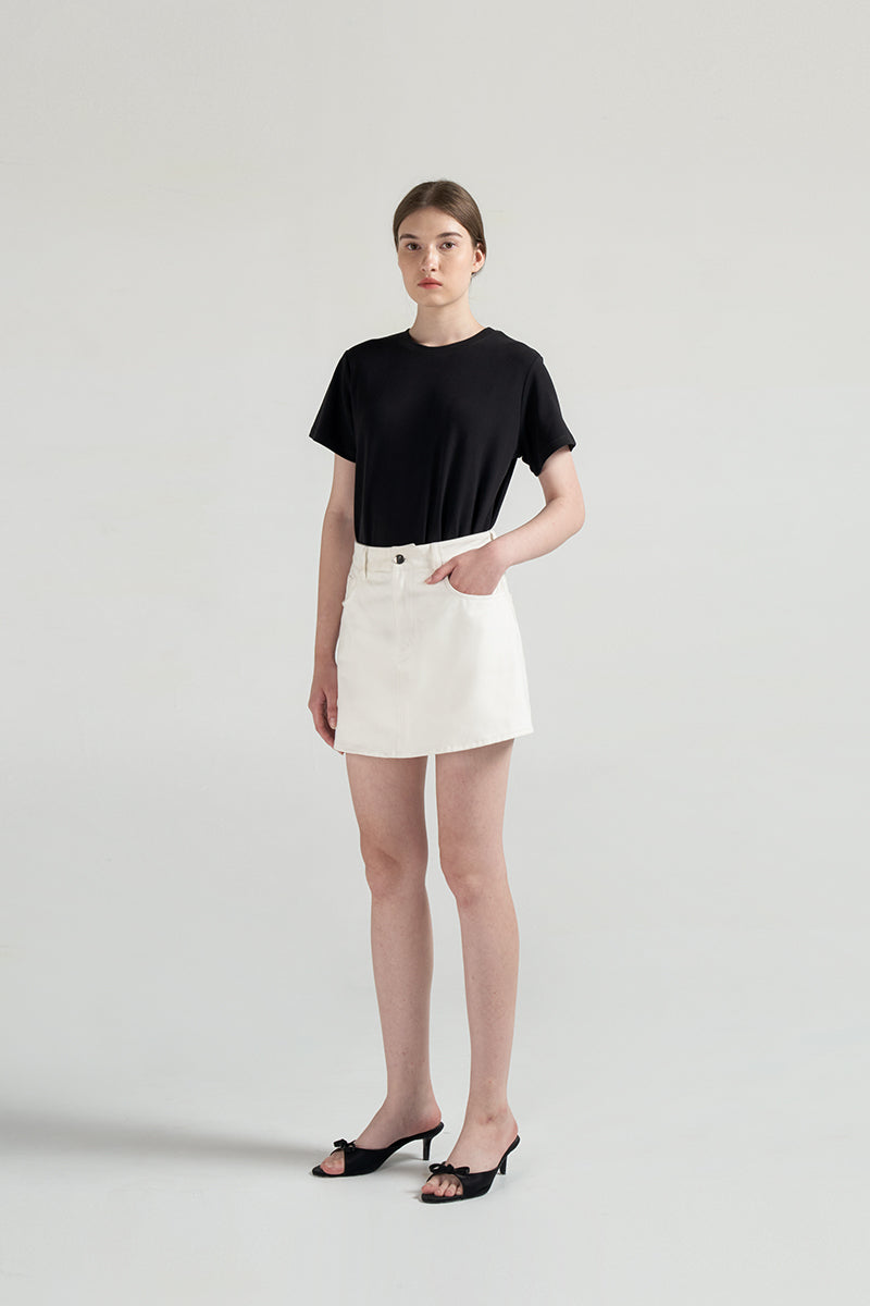 Sophie Skort | Denim White