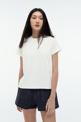 FIONA  | Regular Fit Crew Neck T-shirt in White