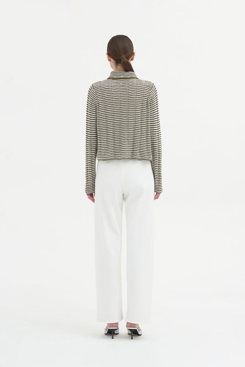 Genoa Cardigan | Olive Multi