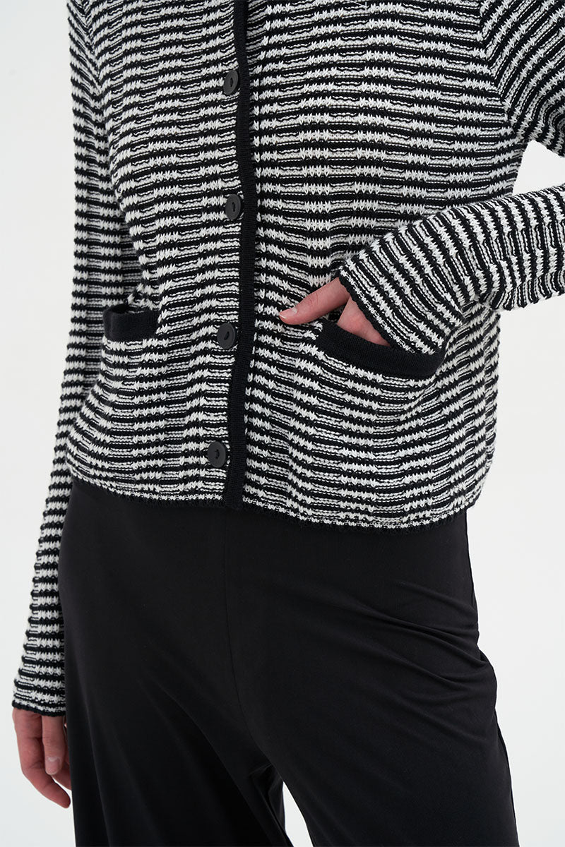 Genoa Cardigan | Black Multi