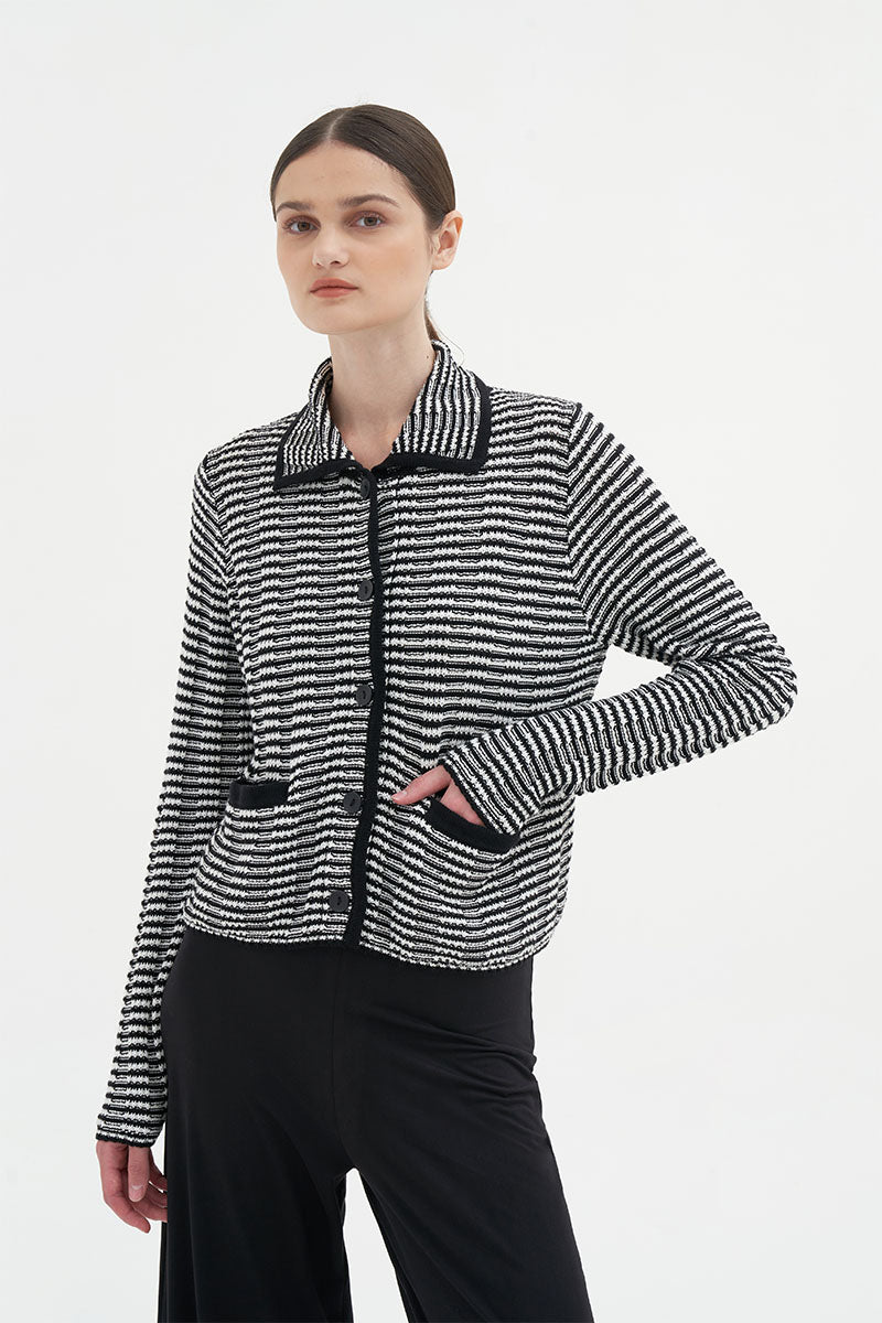 Genoa Cardigan | Black Multi