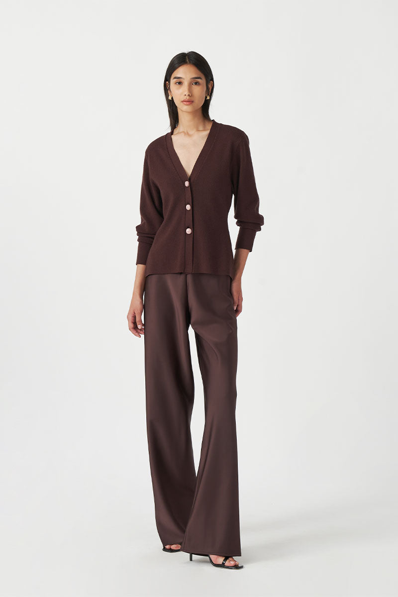 Getta Cardigan | Dark Brown