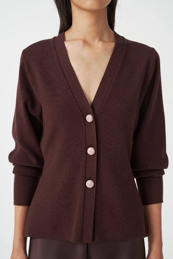 Getta Cardigan | Dark Brown