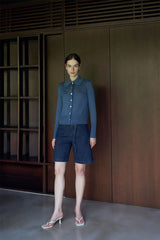 Greno Cardigan Top  | Blue